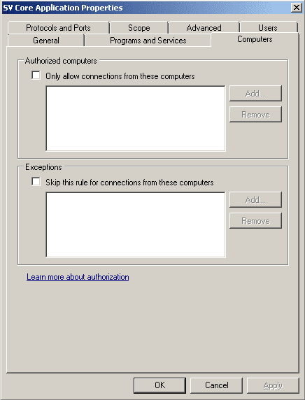 SV Core Application Properties 3 Computers