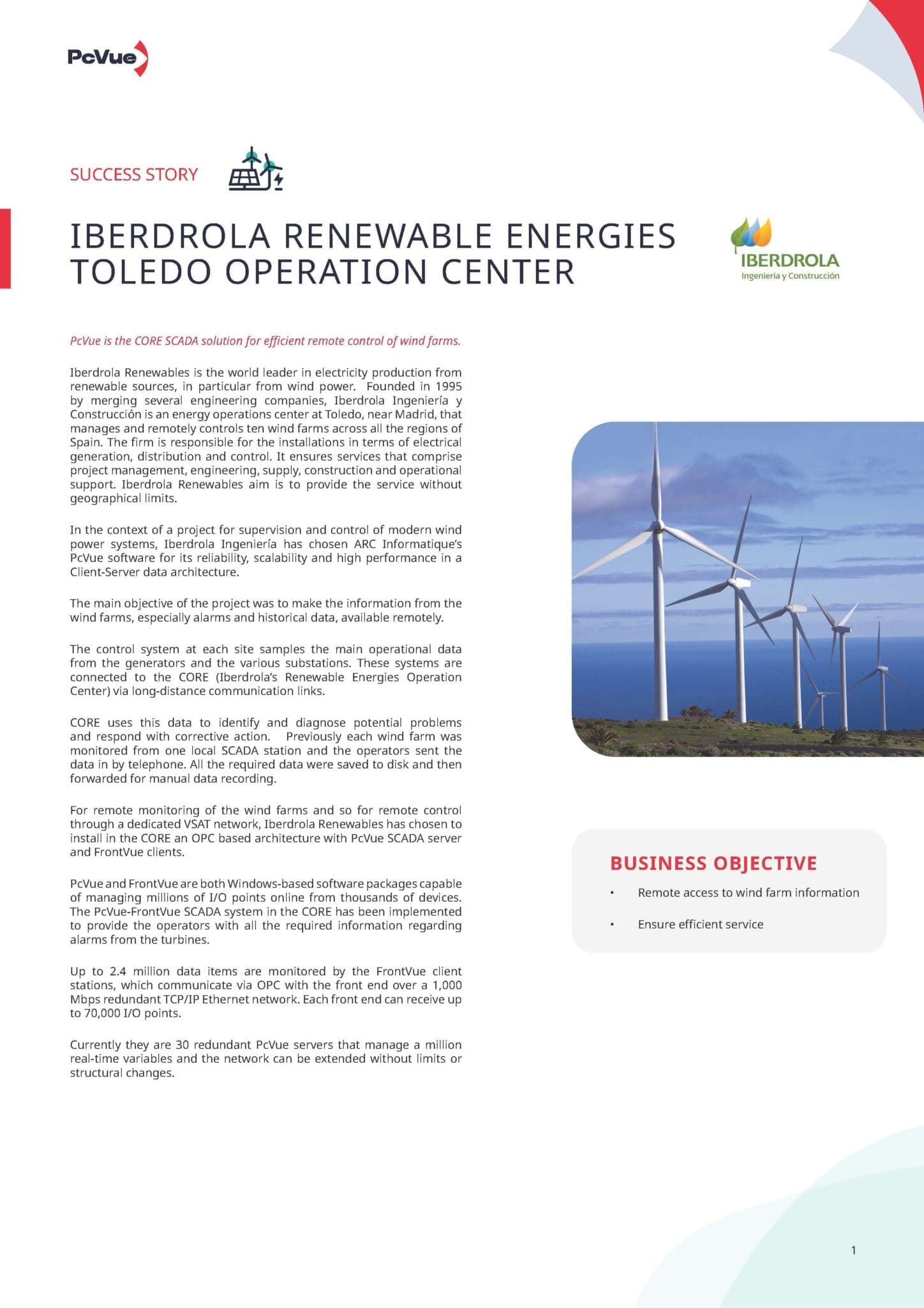 IBERDROLA RENEWABLE ENERGIES TOLEDO OPERATION CENTER