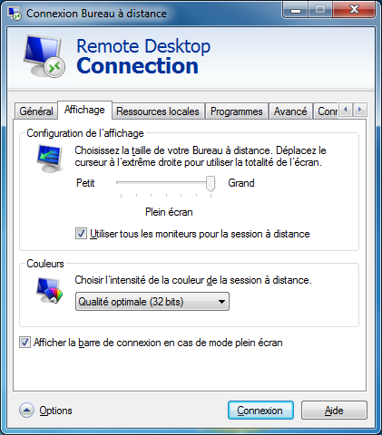 1639=260 MSTSC Affichage 1639=260 MSTSC Affichage